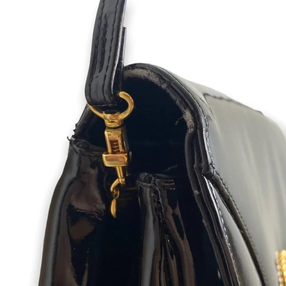 Vintage  RO-EL Montreal Black Vinyl Crossbody Bag - Picture 8 of 12